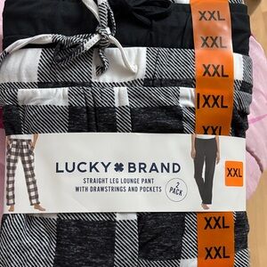 Lucky Brand Pajama Bottoms - Black and White Plaid